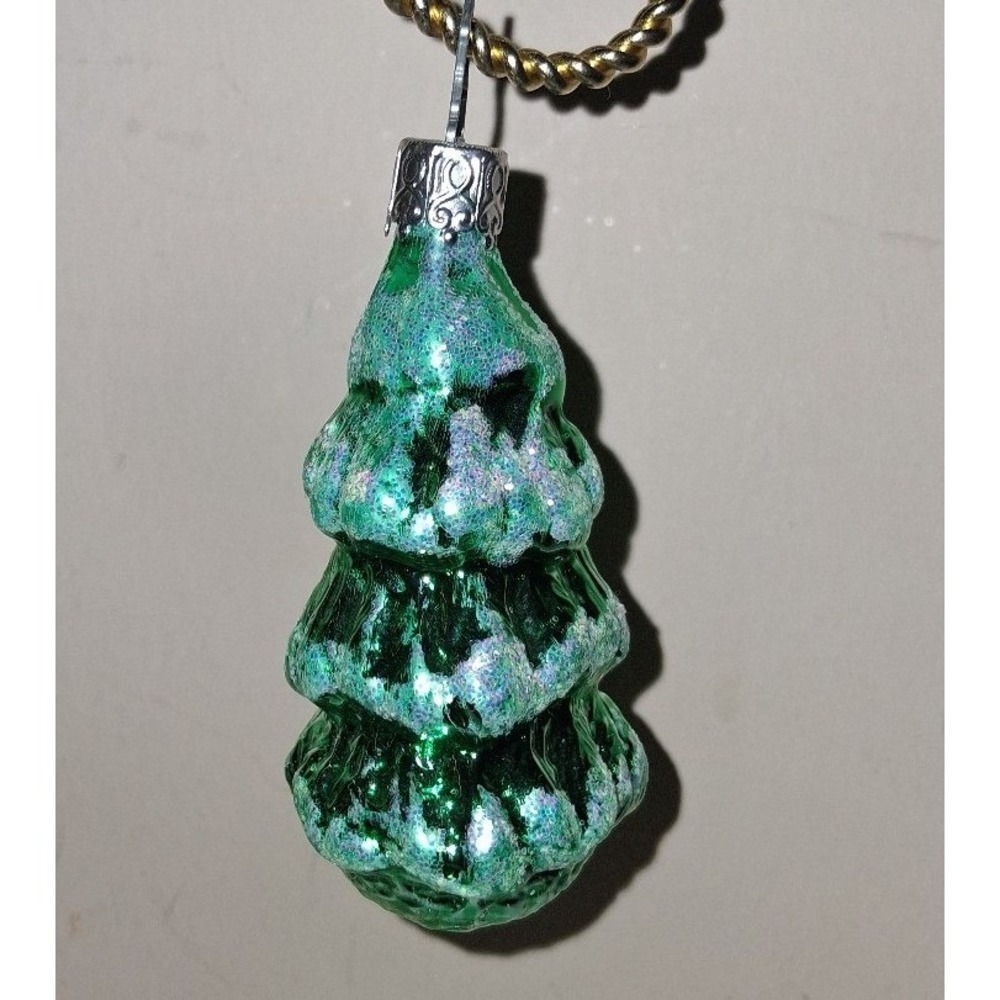Vintage Inge-Glas West Germany Glass Christmas Tree Ornament 3" Star Hanger